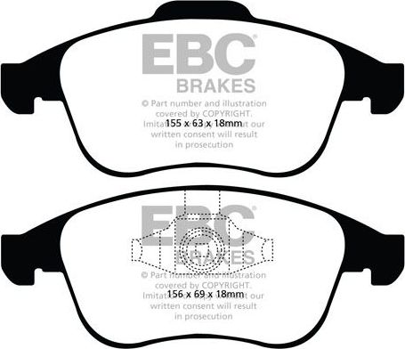 Тормозные колодки EBC Brakes. Артикул DP21992