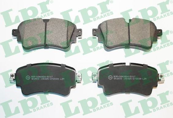 Тормозные колодки LPR задние для Audi A5 II (F5) 2016-2026. Артикул 05P2039