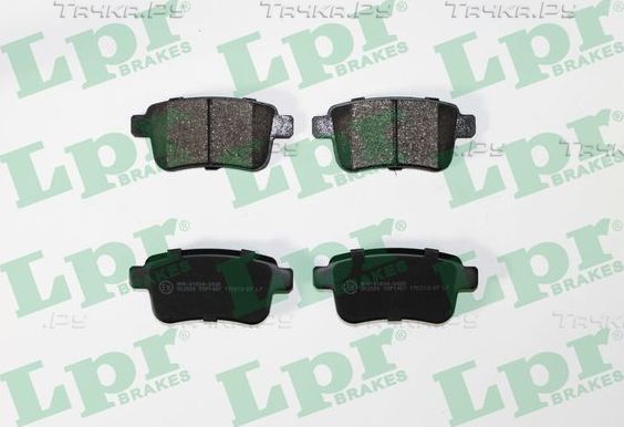 Тормозные колодки LPR задние для Renault Kangoo I 2005-2009. Артикул 05P1487
