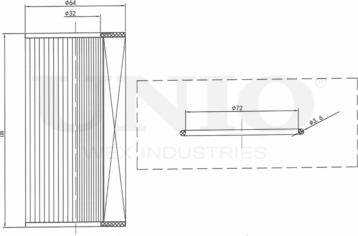 Фильтр масляный (Unio). Артикул FLT-20008