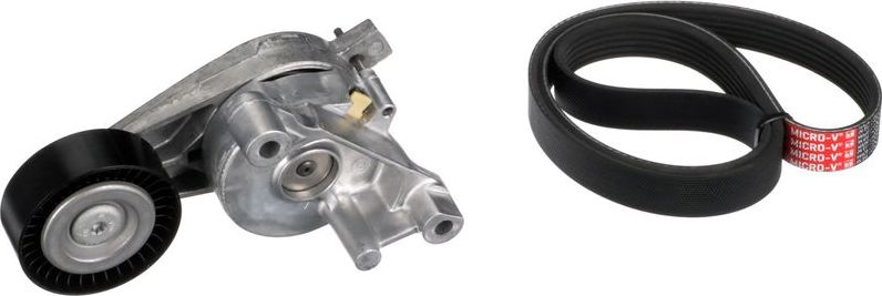 Приводной ремень поликлиновой с роликами (комплект) Gates Micro-V® Kit. Артикул K026PK1053