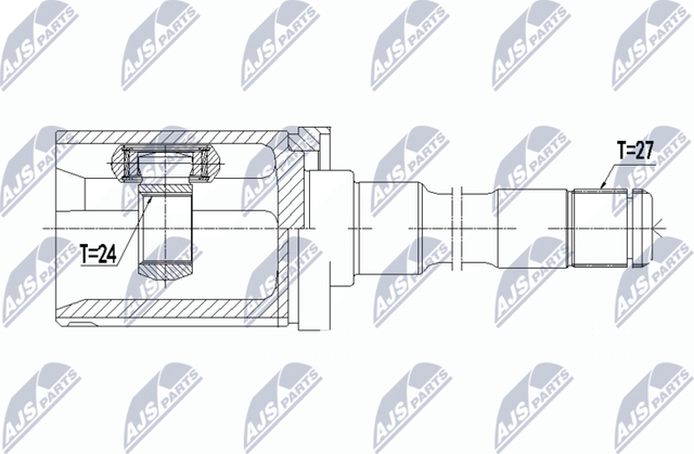 Шрус наружный (граната) NTY передний для BMW X3 II (F25) 2010-2017. Артикул NPW-BM-058