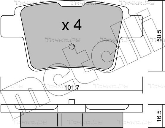 Тормозные колодки Metelli задние для Jaguar X-Type I 2004-2009. Артикул 22-0677-0