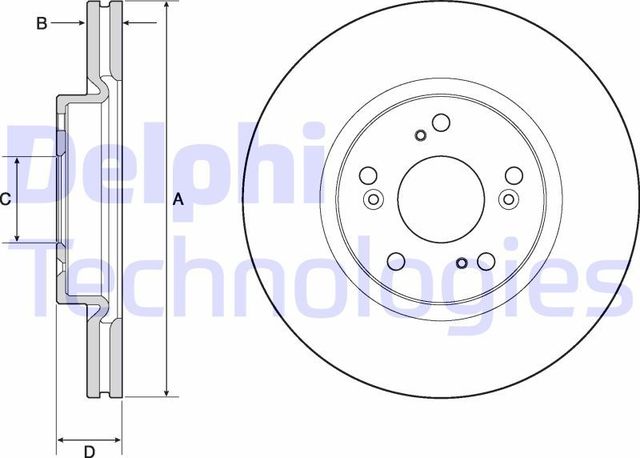 Тормозной диск Delphi. Артикул BG4698C