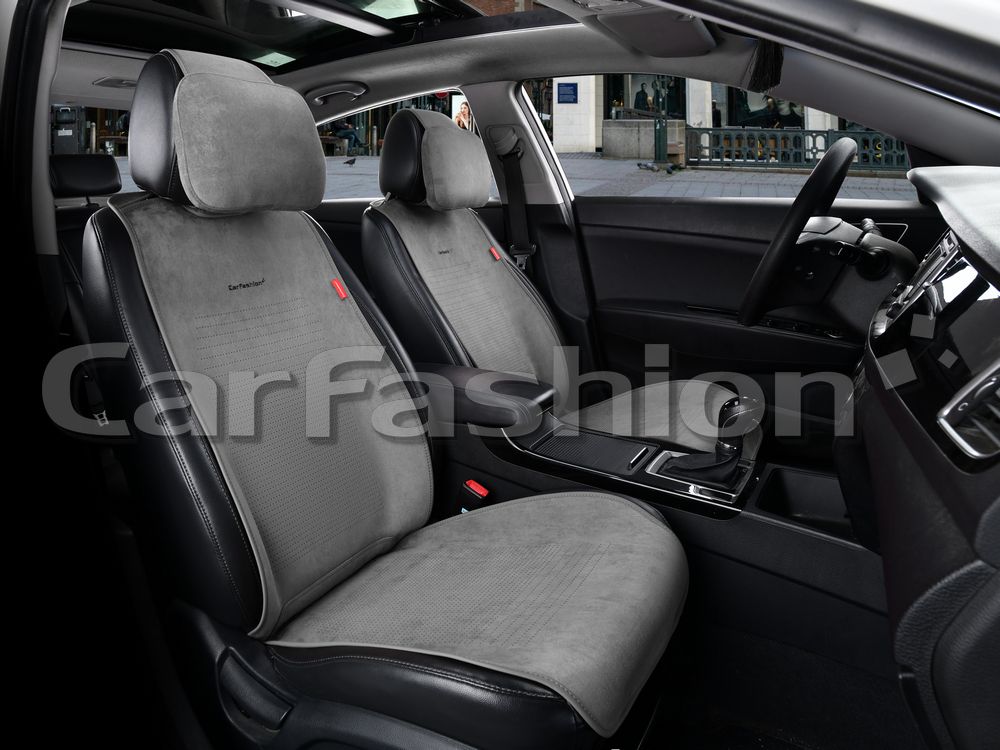 Накидки универсальные CarFashion 2D Prestige Front на передние сидения авто, цвет Серый/Серый. Артикул 26240