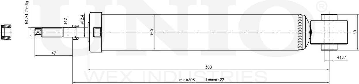Амортизатор подвески (Unio). Артикул SAB-10754
