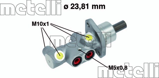 Тормозной цилиндр главный Metelli для Renault Modus I 2005-2013. Артикул 05-0704