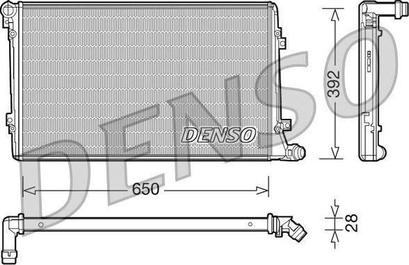 Радиатор охлаждения двигателя Denso. Артикул DRM32019
