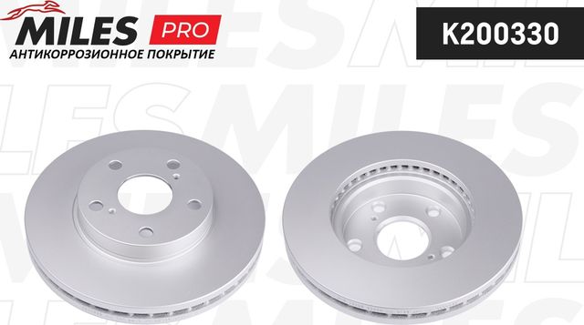 Тормозной диск Miles передний для Toyota Auris I 2007-2012. Артикул K200330