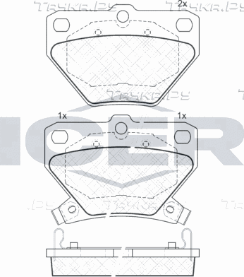 Тормозные колодки Icer задние для Toyota Celica VII (T230) 1999-2005. Артикул 181607
