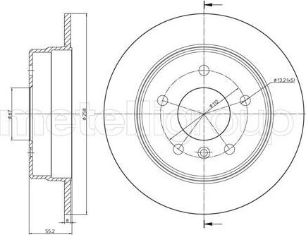 Тормозной диск Trusting задний для Mercedes-Benz Vaneo 2002-2005. Артикул DF771