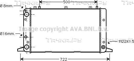 Радиатор охлаждения двигателя AVA для Audi Cabriolet 1993-1998. Артикул AIA2047