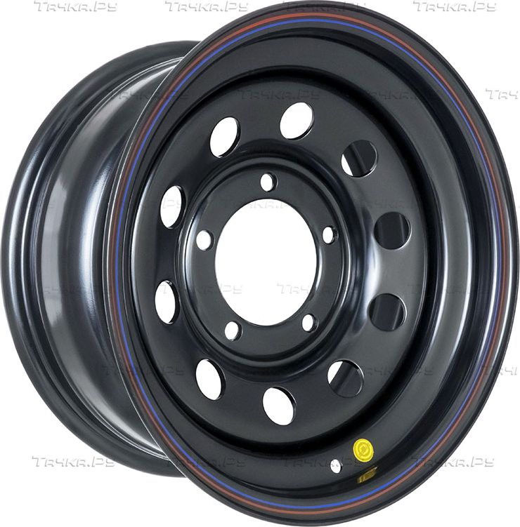 Колёсный диск OFF-ROAD Wheels усиленный стальной черный 5x139,7 10xR15 d110 ET+25 для УАЗ Hunter 2003-2026. Артикул 1570-53910BL+25