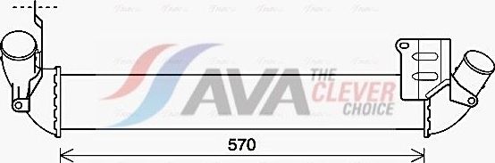 Интеркулер AVA для Renault Clio II 2001-2013. Артикул RT4641