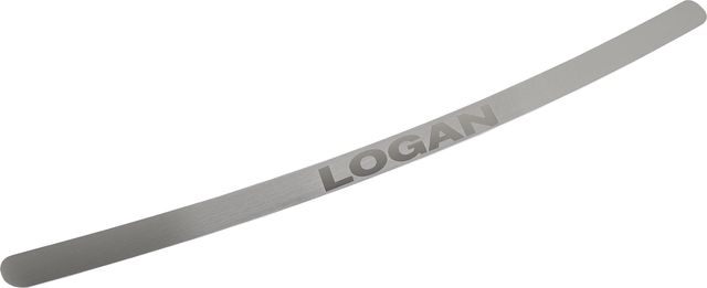 Накладка Arbori на бампер сатинированная с логотипом для Renault Logan II 2016-2026. Артикул ARBORI4103RBS01S