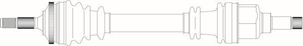 Полуось (привод в сборе, приводной вал) General Ricambi. Артикул PE3187