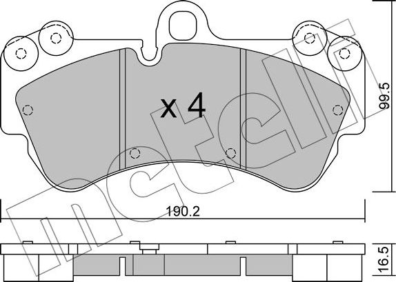 Тормозные колодки Metelli. Артикул 22-0653-0