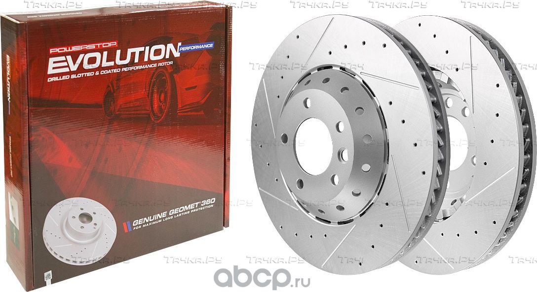 ДИСК ТОРМОЗНОЙ ПЕРЕДНИЙ PORSCHE Cayenne II (92A,958) 2010+ TURBO **Склад Масла (Powerstop). Артикул EBR1293