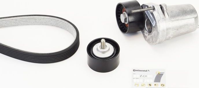 Приводной ремень поликлиновой с роликами (комплект) ContiTech. Артикул 6DPK1817K2