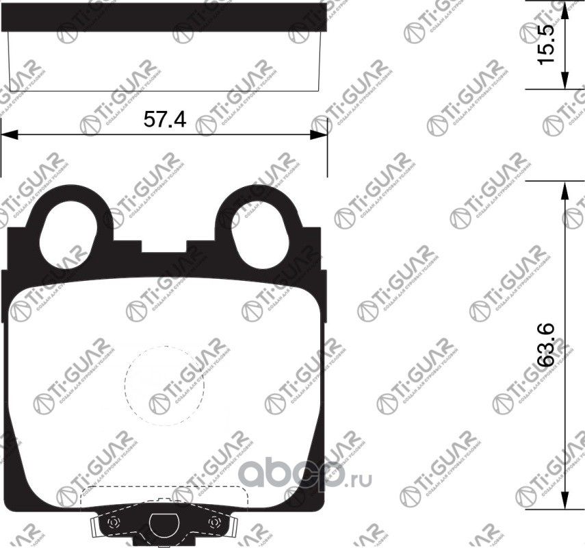 Тормозные колодки (TI-Guar). Артикул TG489