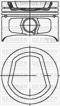 Поршень Yenmak для Volkswagen Golf III 1992-1997. Артикул 31-04321-000