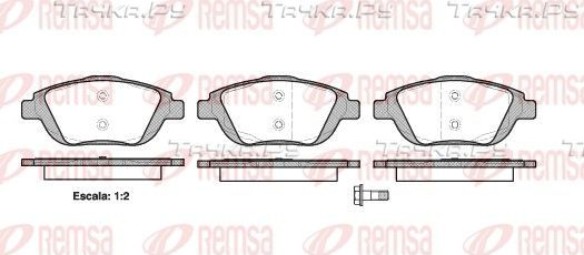Тормозные колодки Remsa передние для Citroen DS3 I 2009-2015. Артикул 1392.00