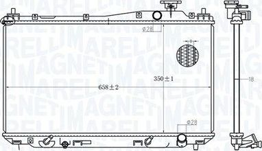 Радиатор охлаждения двигателя Magneti Marelli для Honda Civic VII 2000-2005. Артикул 350213182700