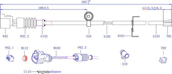 Датчик износа тормозных колодок  Sangsin Hi-Q для Lexus LS III 2000-2006. Артикул SWS5200