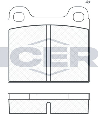 Тормозные колодки Icer. Артикул 180169