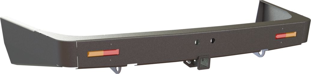 Бампер силовой STC задний для Lexus GX 470 2002-2009 с квадратом под фаркоп и дублирующими фонарями. Артикул STC-LGX470-BR-L1