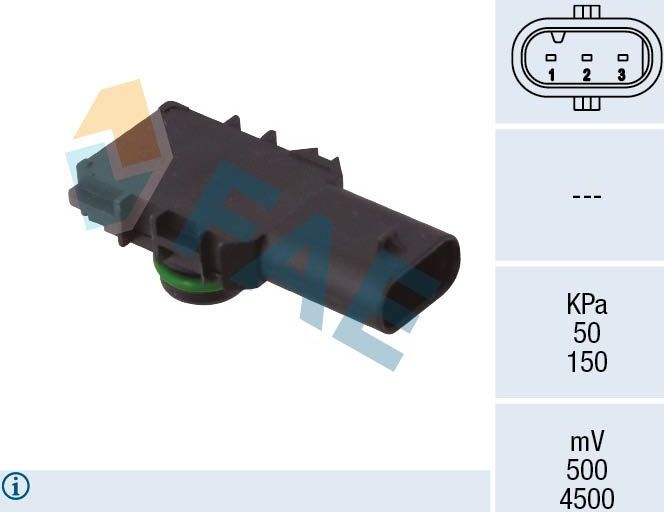 Датчик абсолютного давления (ДАД, MAP) FAE. Артикул 15196