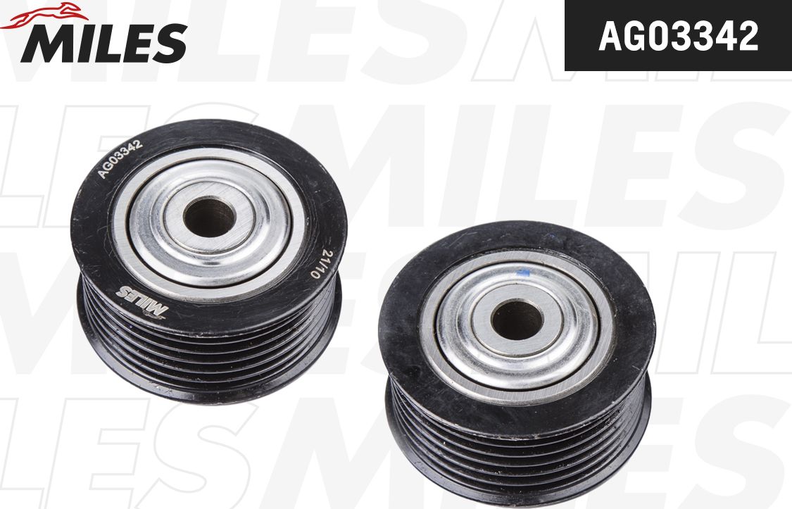 Направляющий (ведущий) ролик приводного поликлинового ремня Miles. Артикул AG03342