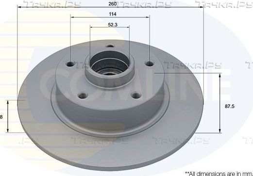 Тормозной диск Comline COATED. Артикул ADC3034