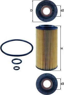 Масляный фильтр Mahle. Артикул OX 179D