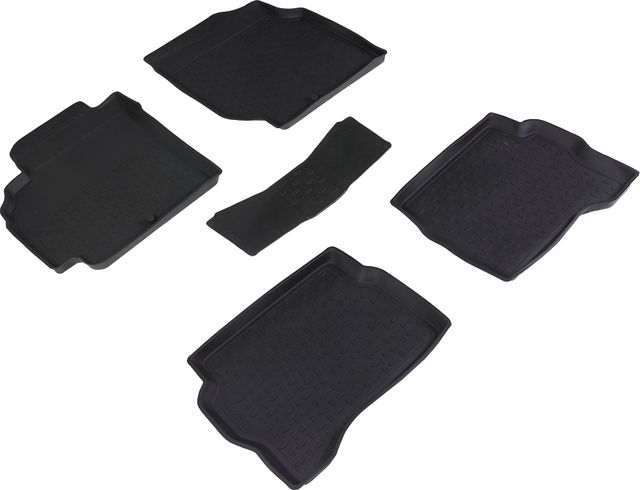 Коврики резиновые Seintex с высоким бортиком для салона Nissan Almera Classic I 2006-2013. Артикул 01240