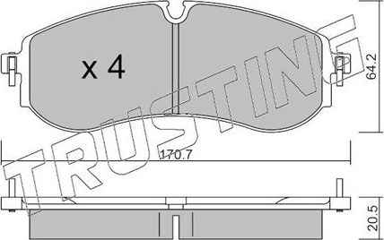 Тормозные колодки Trusting. Артикул 1263.0