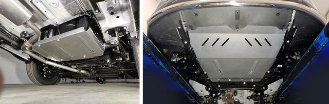 Защита алюминиевая ТСС (4 мм) для картера, КПП, бака и адсорбера Chery Tiggo 7 Pro 2020-2026. Артикул ZKTCC00451K