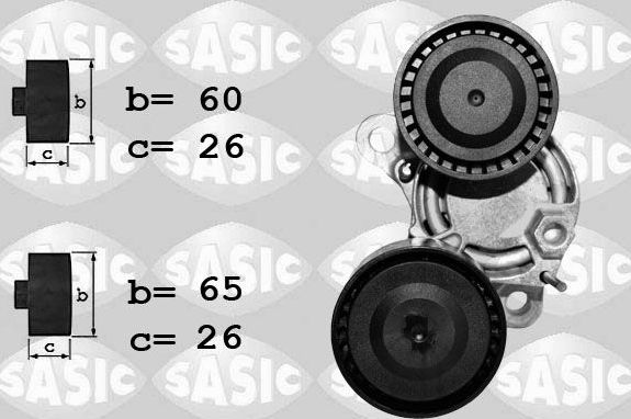 Натяжной ролик (натяжитель) приводного клинового зубчатого ремня Sasic. Артикул 1626179