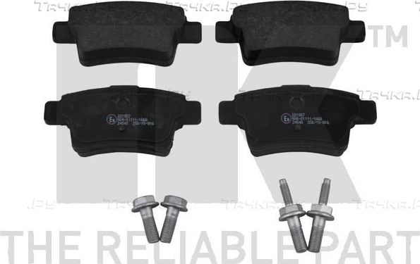 Тормозные колодки NK задние для Citroen C4 I 2006-2013. Артикул 221957