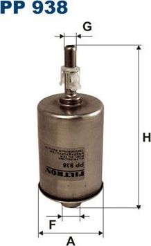 Топливный фильтр Filtron для Opel Sintra 1996-1999. Артикул PP 938