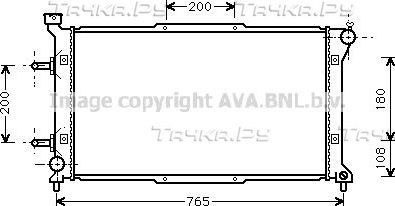 Радиатор охлаждения двигателя AVA для Subaru Legacy II 1994-1999. Артикул SU2037