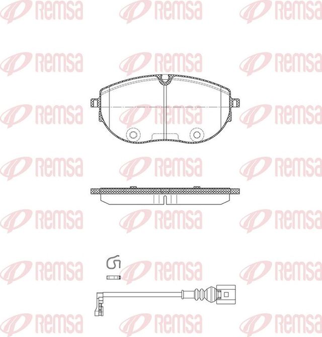 Тормозные колодки Remsa передние для Volkswagen Transporter T6 2015-2026. Артикул 1919.01