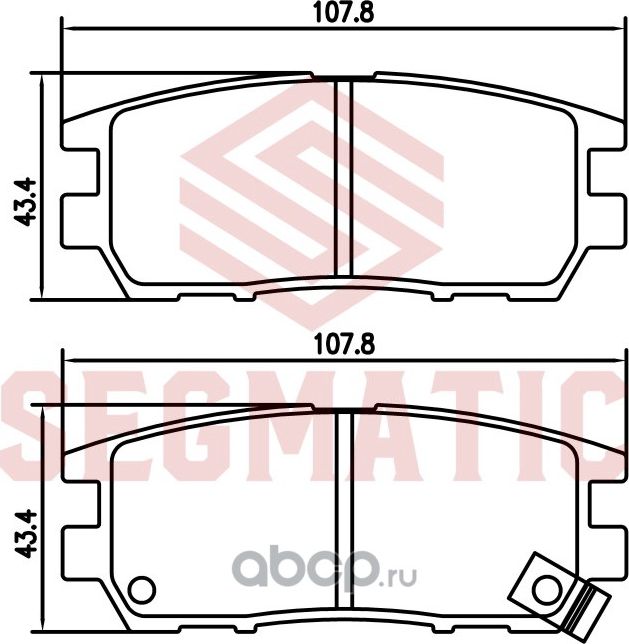 Колодка торм диск зад (Segmatic). Артикул SGBP2715
