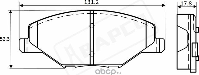 Колодки тормозные дисковые пер. SKODA FABIA II (542) 11-14 FABIA II C (Bapco) Bapco. Артикул BP0457