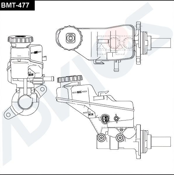Тормозной цилиндр главный Advics (алюминий) для Toyota Corolla E210 2019-2026. Артикул BMT-477