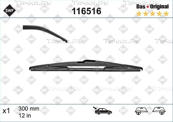 Щетка стеклоочистителя (дворник) SWF задняя для Volvo V60 I 2010-2018. Артикул 116516