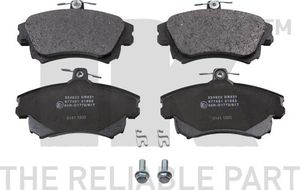 Тормозные колодки NK передние для Mitsubishi Colt VI (Z20/Z30) 2005-2008. Артикул 224822