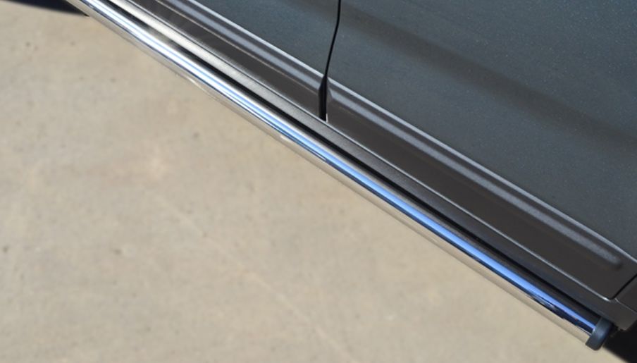 Защита порогов RusStal труба d63 (вариант 2) для Hyundai H1 Grand Starex 2007-2026. Артикул HHT-0000152