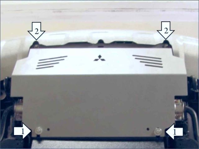 Защита алюминиевая Мотодор для радиатора Mitsubishi Pajero Sport II 2008-2015. Артикул 31307