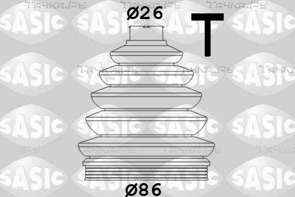 Пыльник ШРУСа наружный Sasic (термопласт) для Volkswagen Polo V 2009-2026. Артикул 1906054